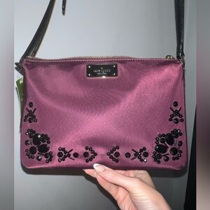 NWT Kate Spade Purple Embellished Crossbody Bag